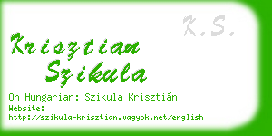 krisztian szikula business card